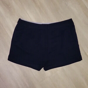 Ash Rain & Oak Navy Blue Ribbed‎ Womens Shorts Size Small Summer Lightweight